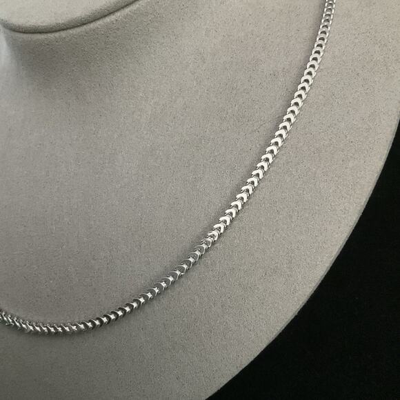 NEW- Solid 2.5mm Sterling Silver Men's/Women's Franco Link Chain 24” - Item#777 - Picture 2 of 10